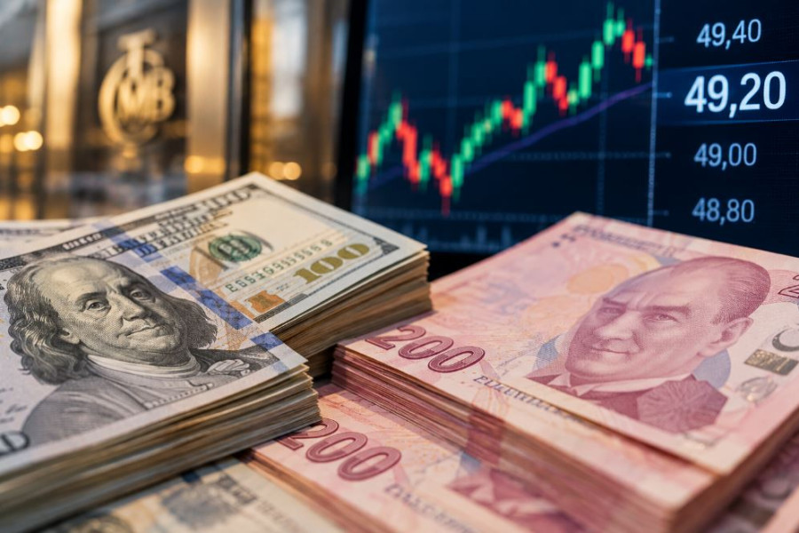 Dolar/TL 18:30 itibarıyla 49,20 lira çevresinde kaldı